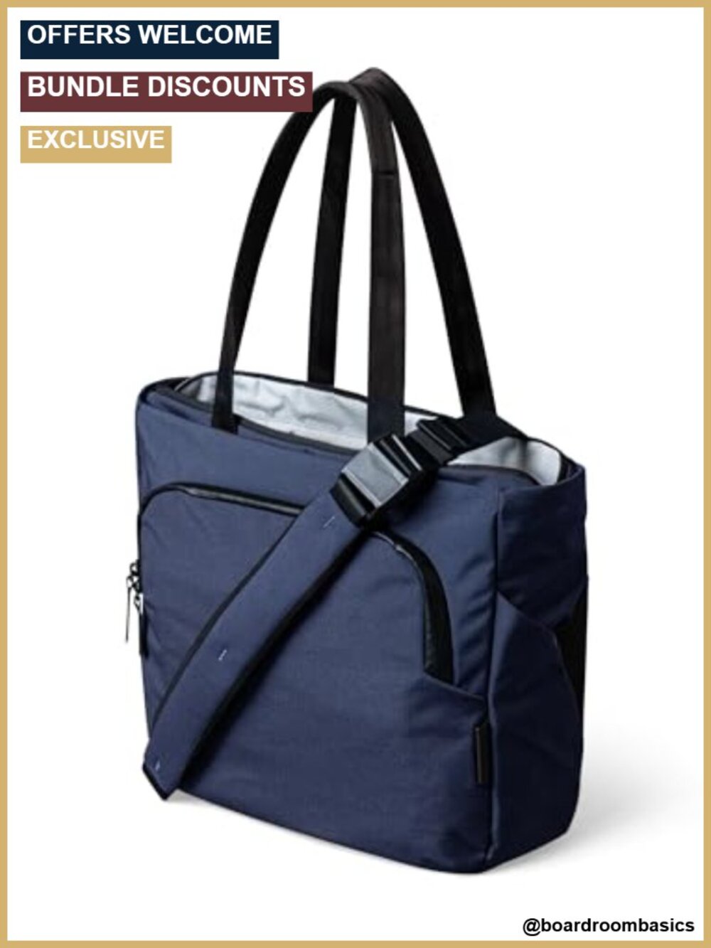 Reclaimed Fabric Laptop Tote 14L Shoulder Bag 16 inch Padded Sleeve Work Travel